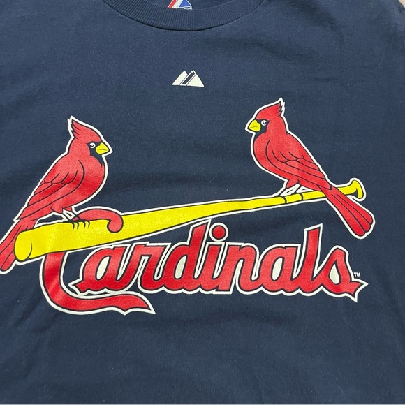 Albert Pujols Majestic Navy St Louis Cardinals Jersey Tee Size Small Baseball - Picture 3 of 7